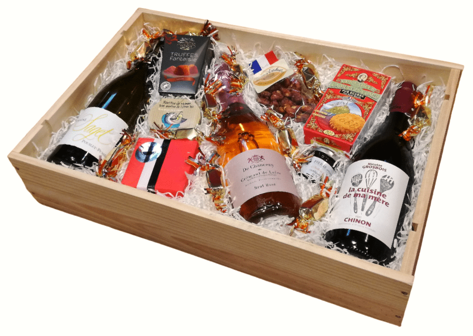 Caisse Bois Cadeau "Vignobles de la Loire" 