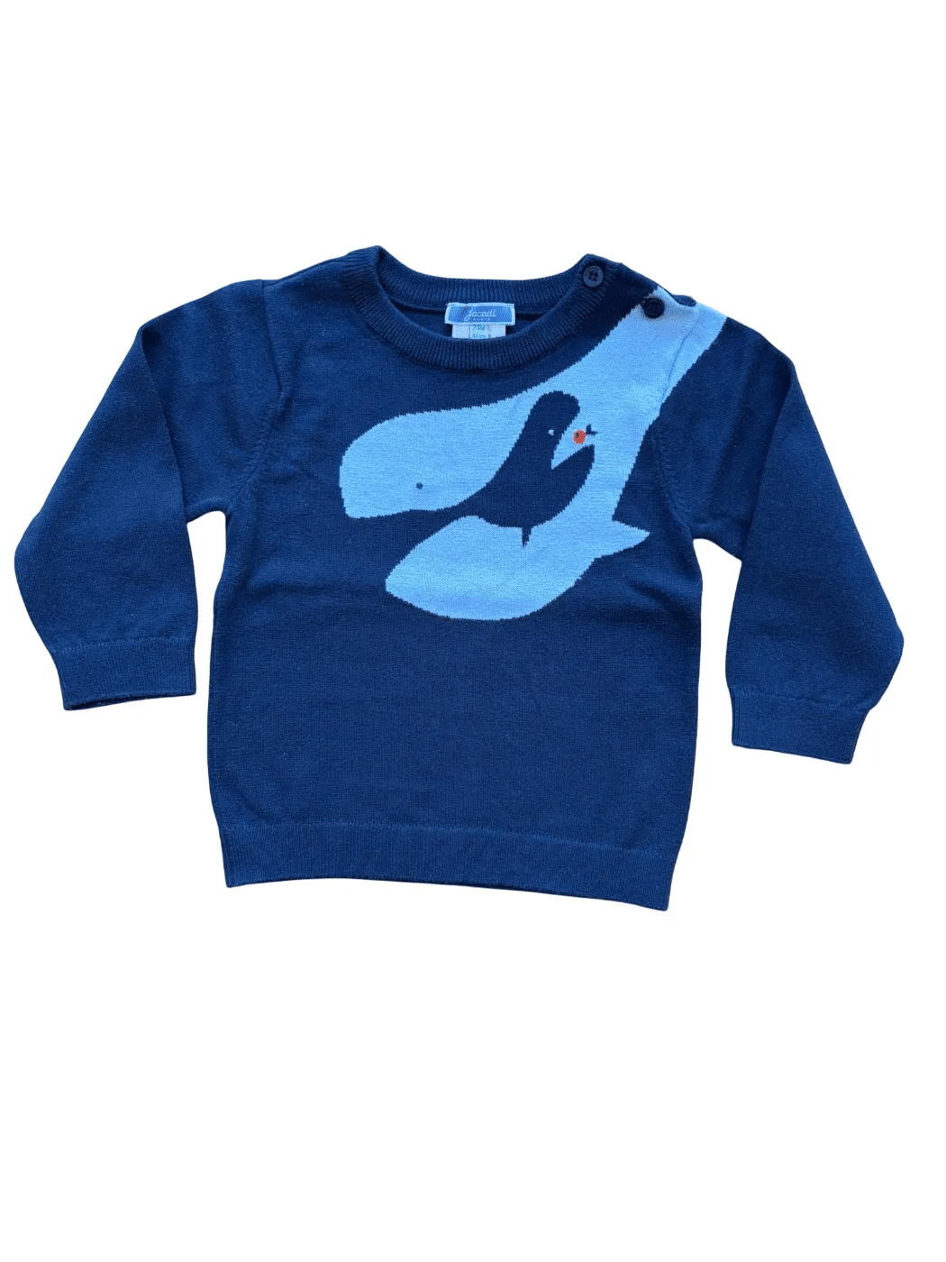 Jacadi pull bleu marine avec baleine (2 ans / 88)