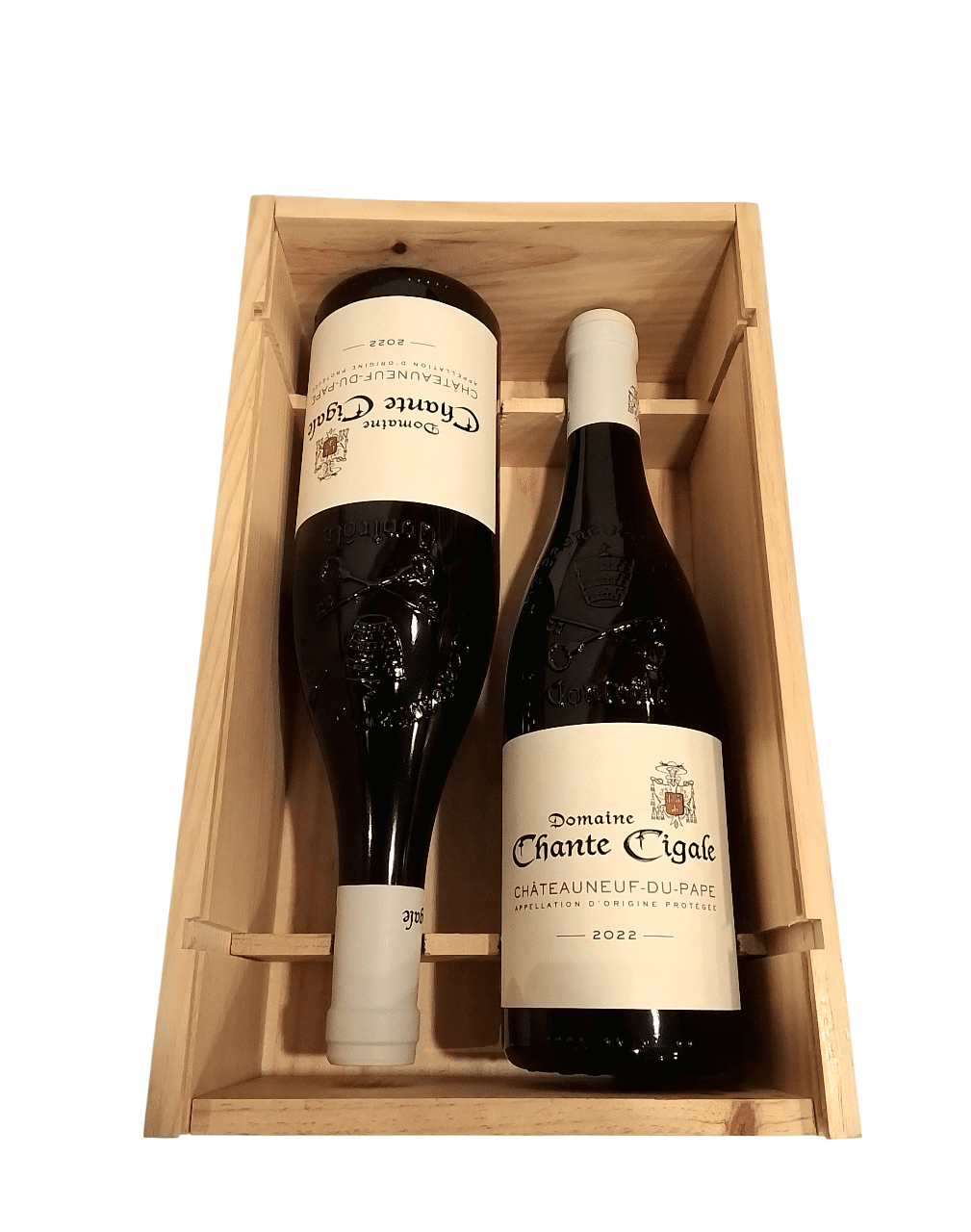 Gift basket / Chateauneuf du Pape wooden box