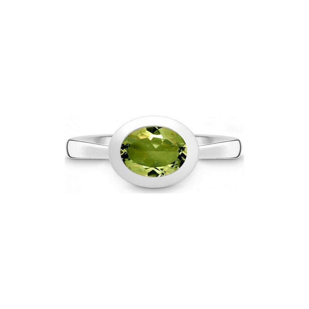 QUINN - Ring - Women's - 925 Sterling Silver - Gemstone - Peridot - Size 56 - 21400647