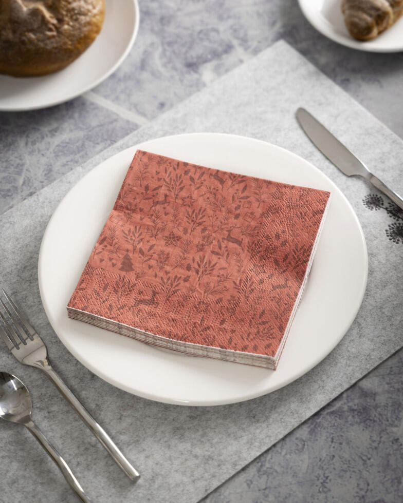 Eglo Pasig napkins red/white 16.5 x 16.5 cm - 20-pack