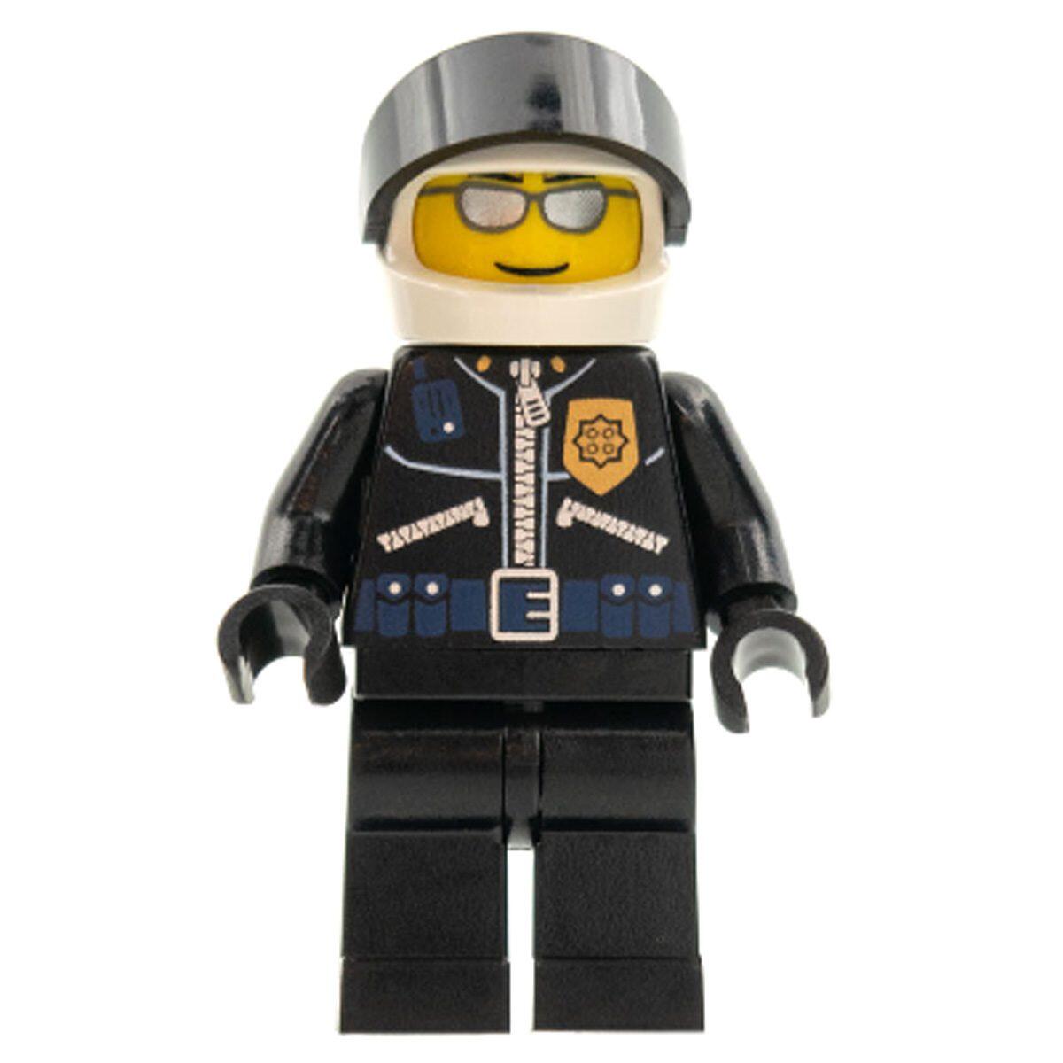 Police - World City Helicopter Pilot, veste noire avec fermeture éclair et badge