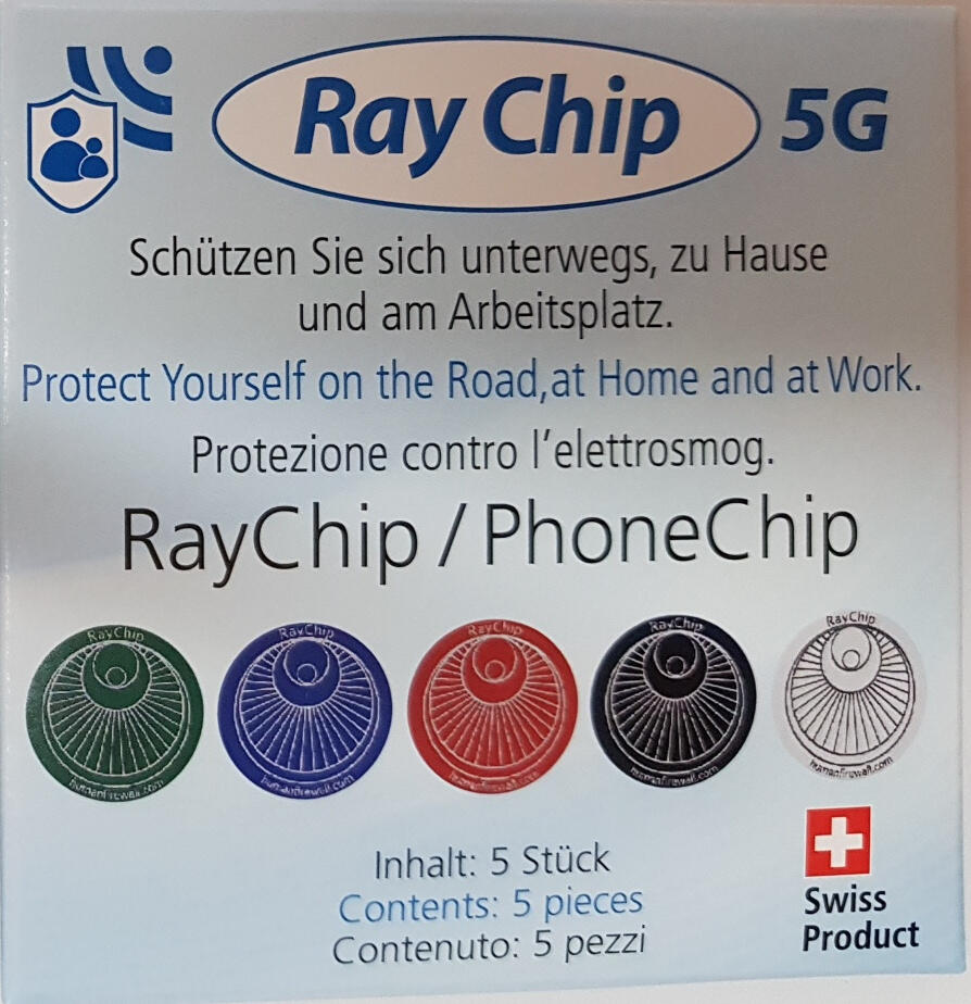 Ray Guard anti-4&5G - Ensemble de 5 puces 