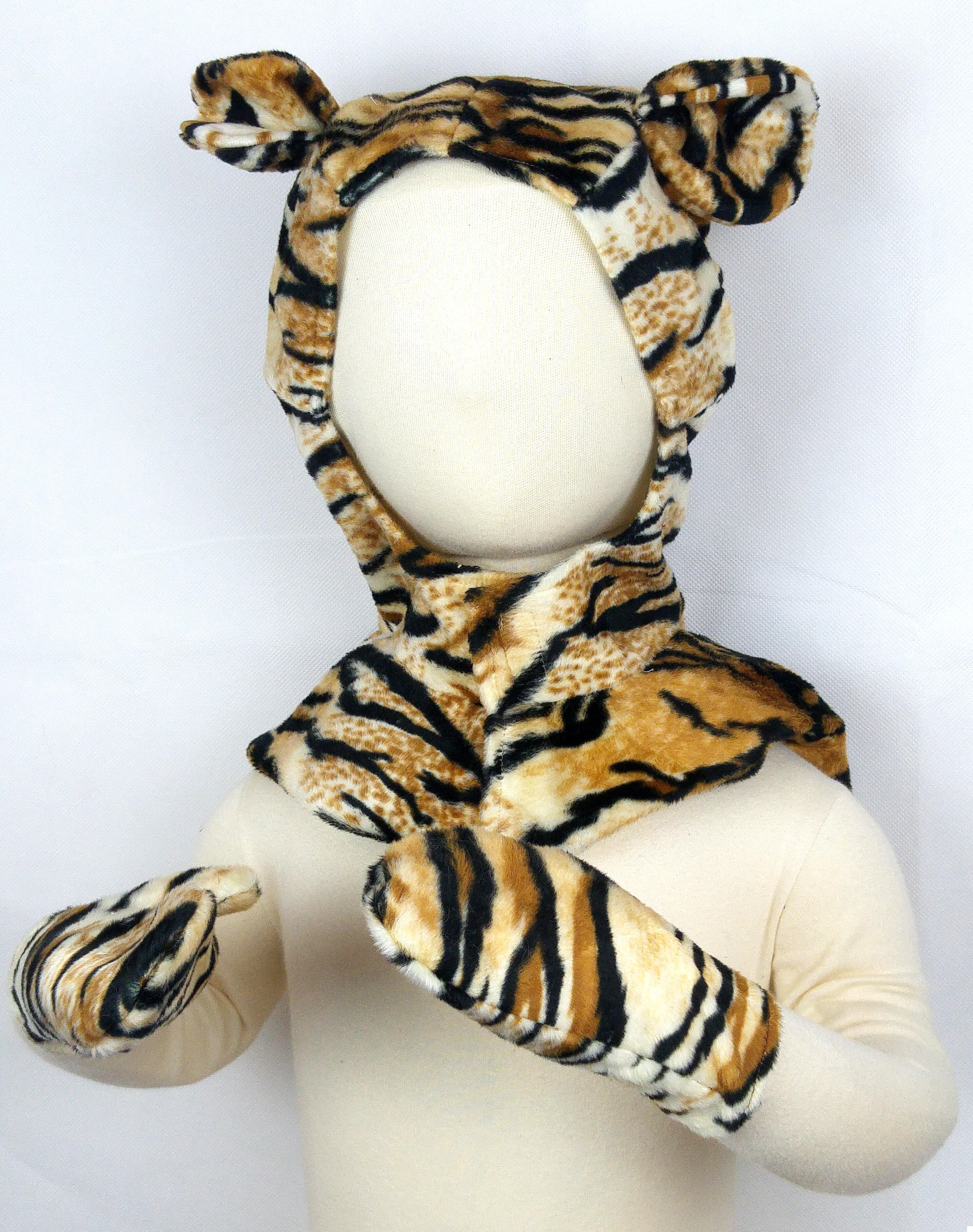 Coiffe tigre et gants