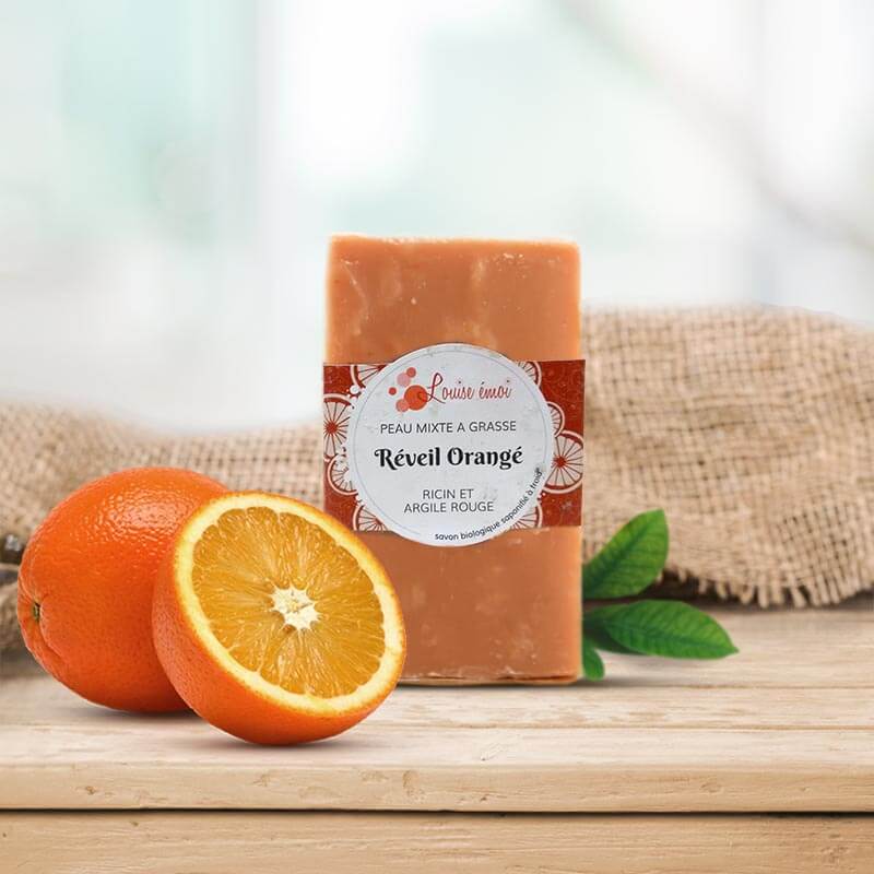 Savon à froid bio Réveil Orangé - à la coupe
