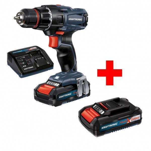 Perceuse-visseuse sans fil Kraftronic 18V KT-AS 18 Li-2 2 batteries