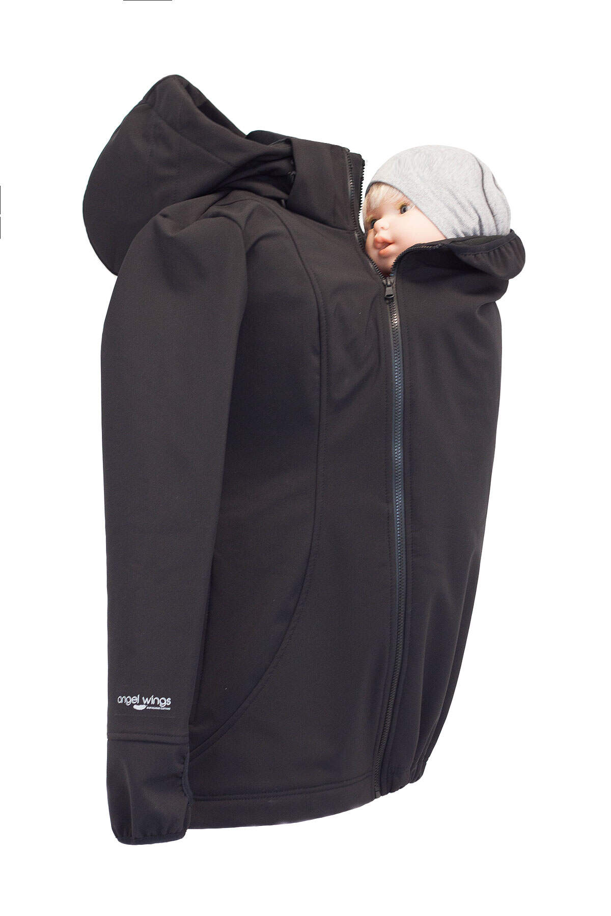 angel wings ANGELWINGS Softshell Jacket Black carrying Letzshop