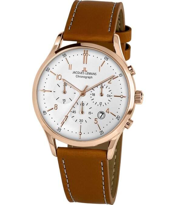 Jacques lemans rose gold hotsell watch