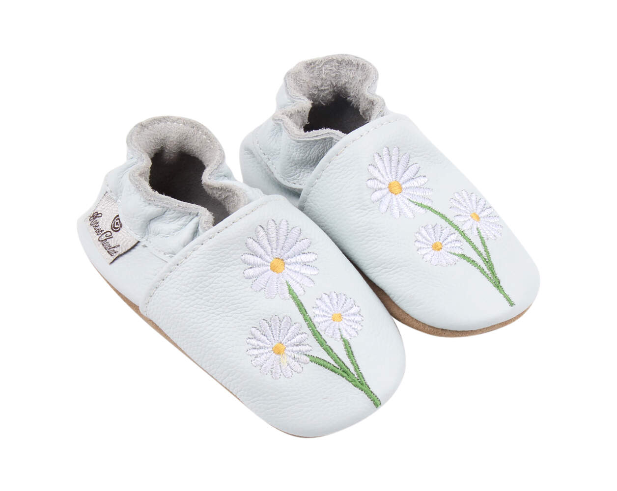 Chaussons cuir outlet rose et chocolat