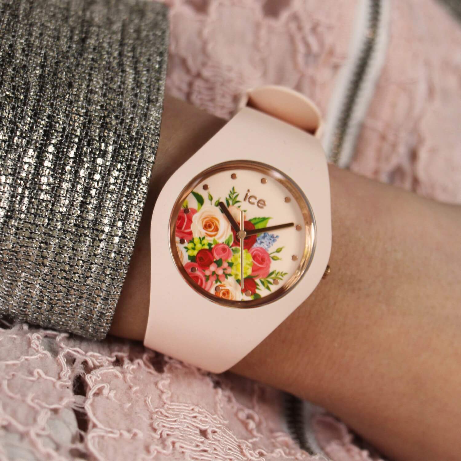 Montre ice watch flower blanche sales