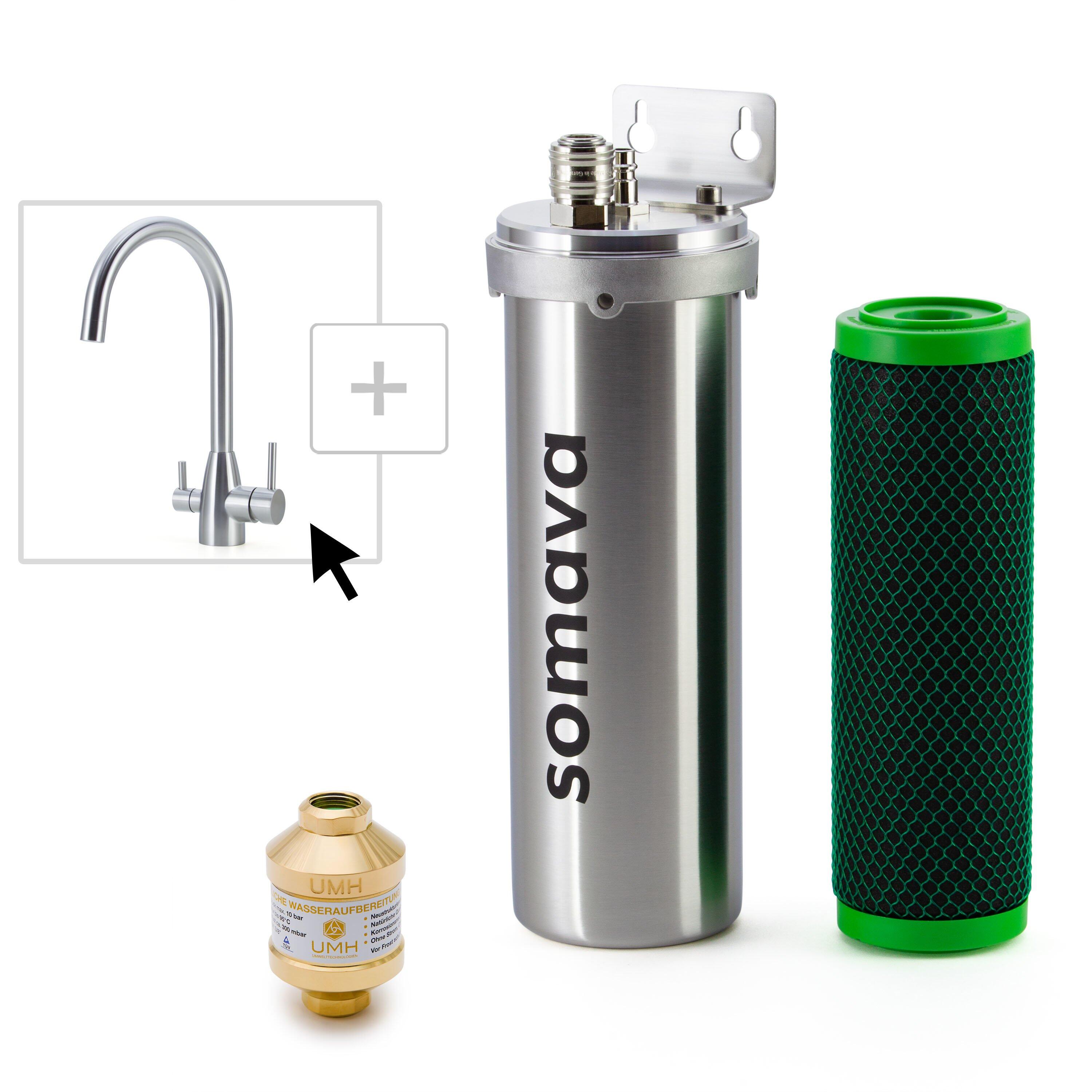 somava comfort with 3 way kitchen tap Stainless Steel Under Counter Water Filter