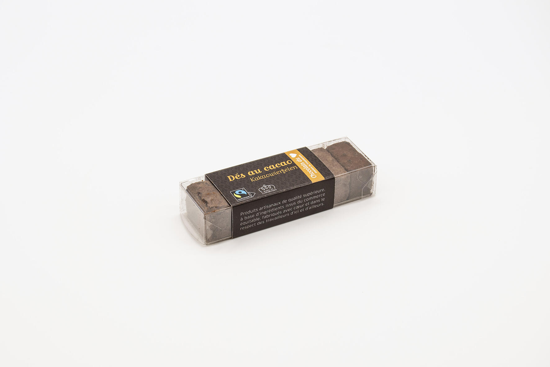 Ballotin trans. dices with cocoa (50g) Fairtrade 50g