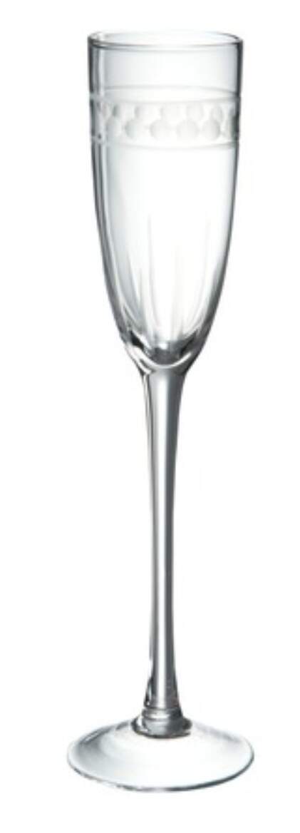 J-Line Sektglas mit Punktemuster