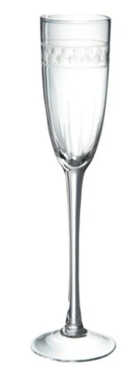 J-Line Sektglas mit Punktemuster