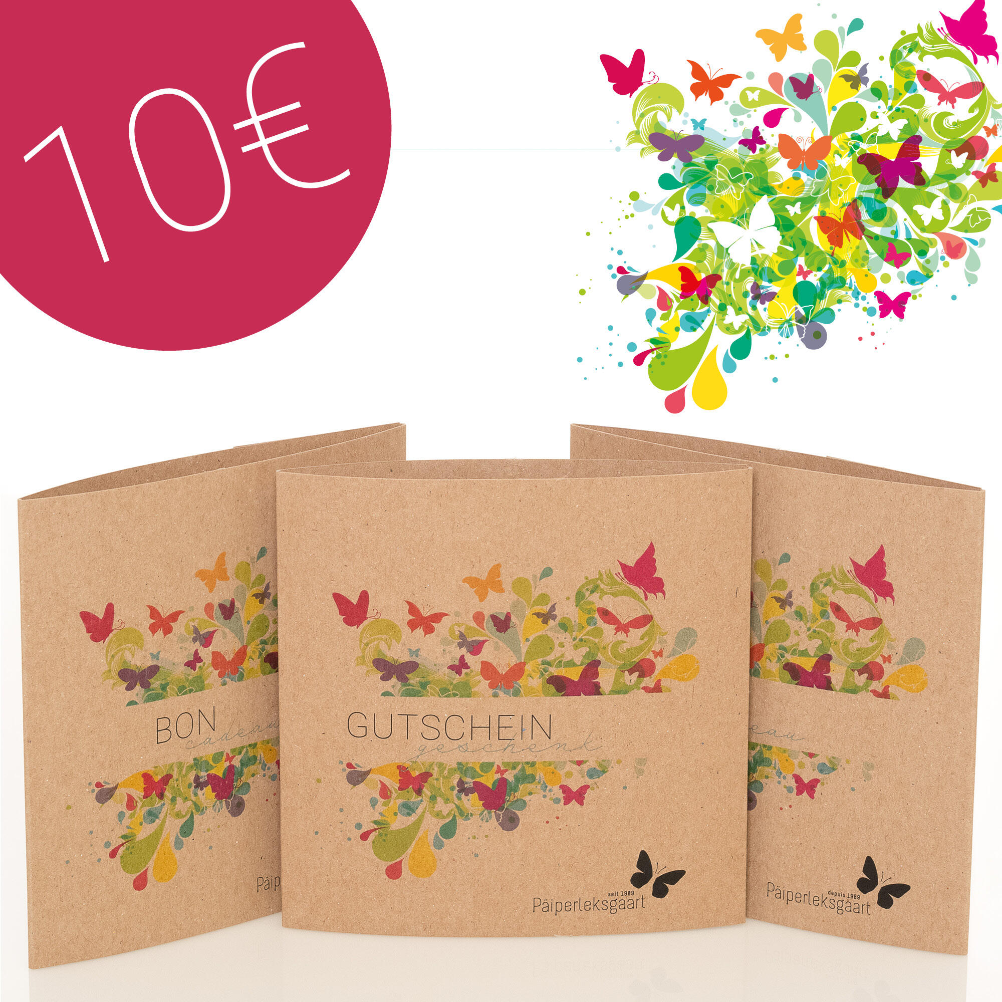 Gift voucher butterfly garden 10€