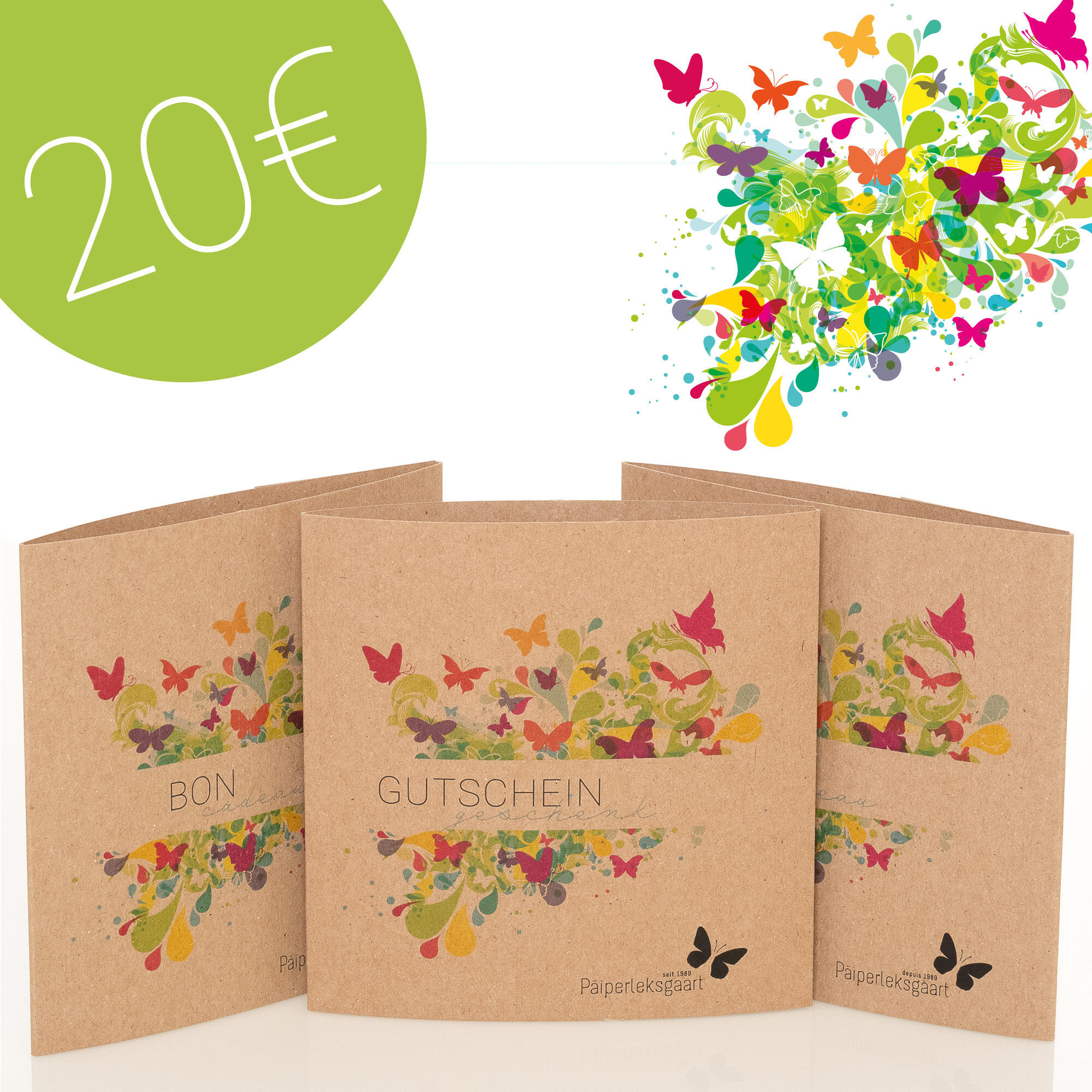 Gift Certificate Butterfly Garden 20€