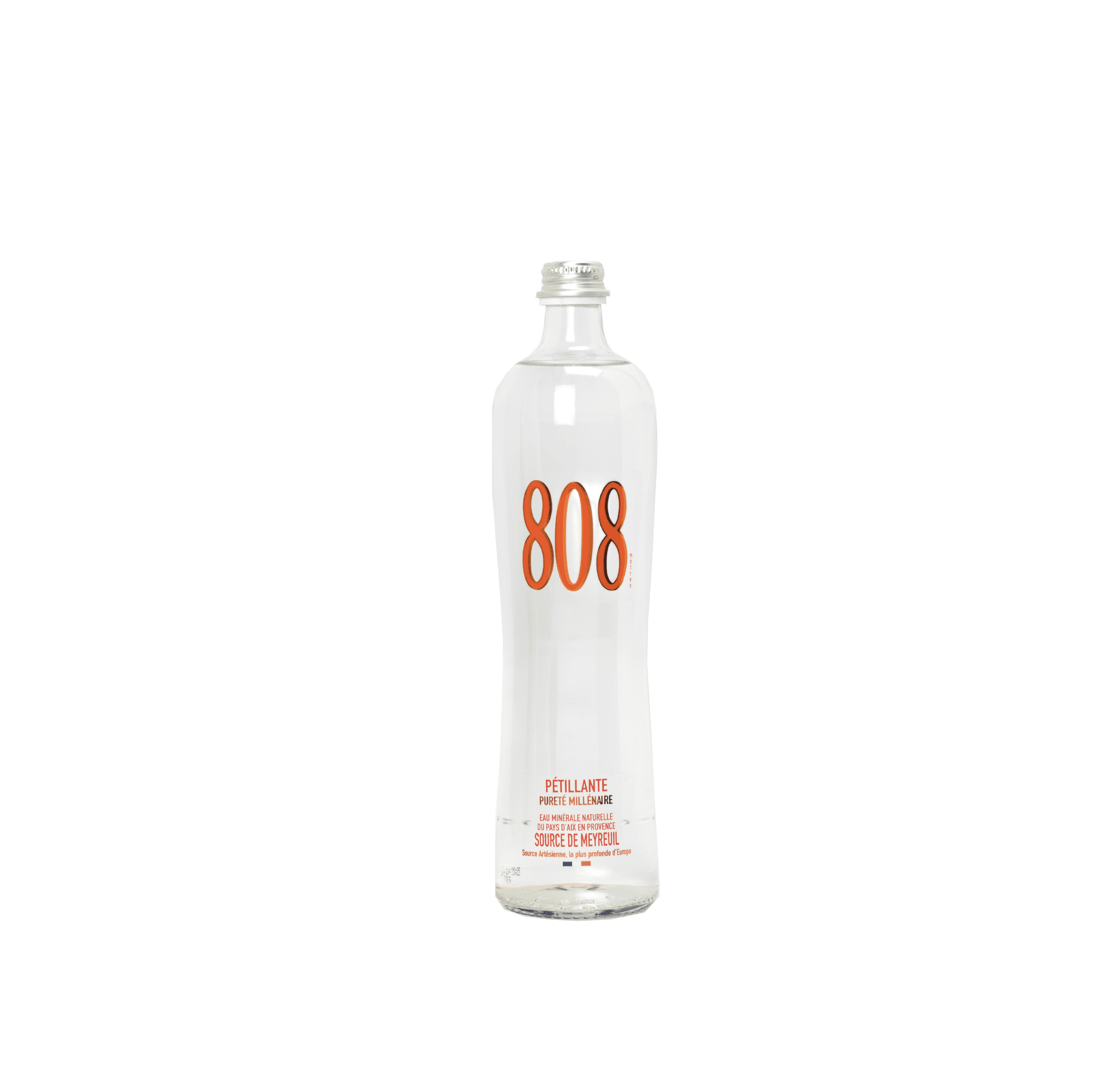 Eau minérale 808 plate petite bouteille d'exception de 40 Cl à Aix