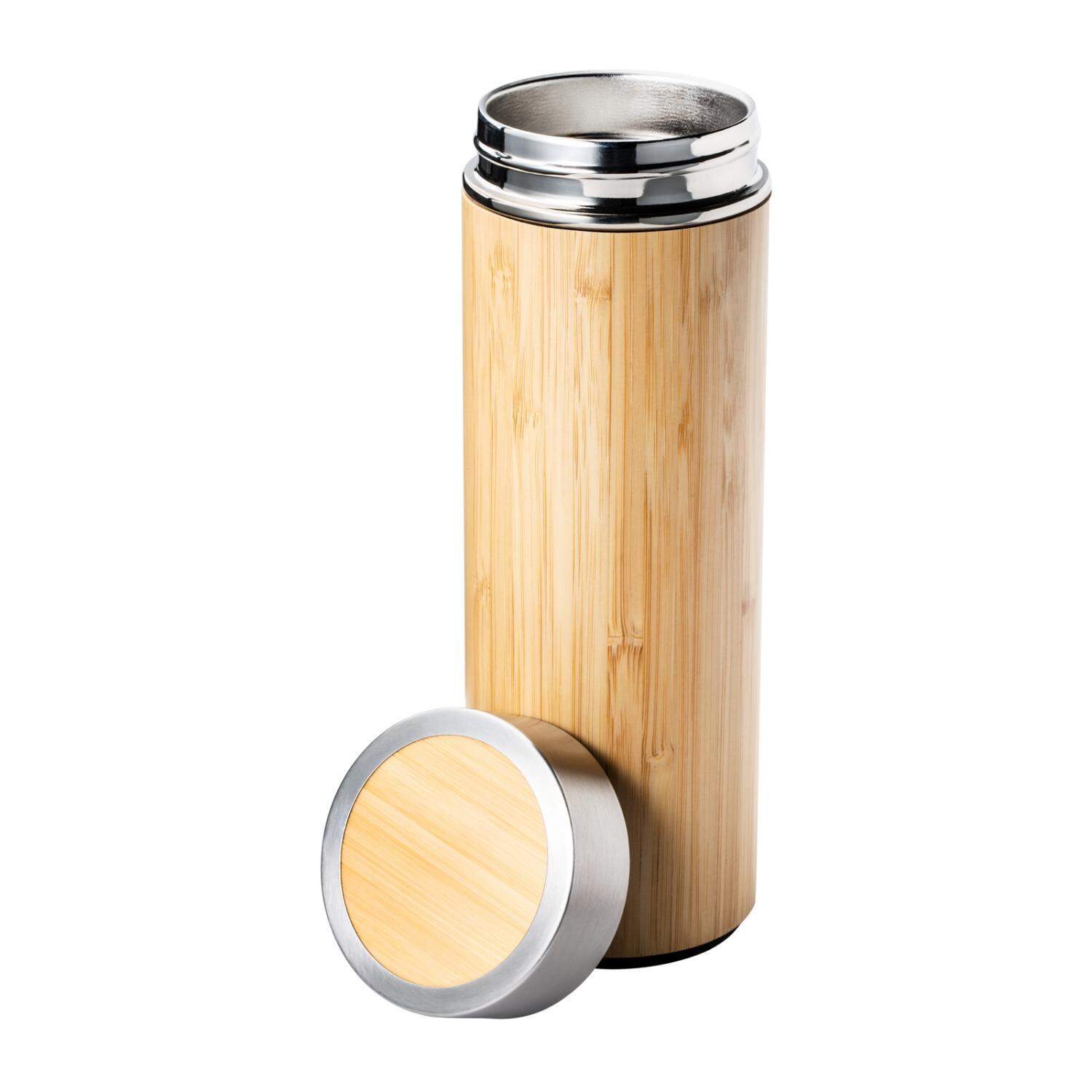 Reflects Isolierflasche aus Edelstahl und Bambus mit | Letzshop