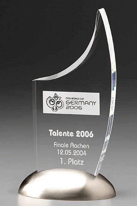 Metal Sail Award 7432, acrylique/métal, gravure incluse, disponible en 3 tailles