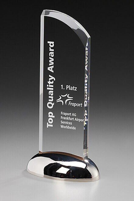 Silver Wing Award 7427, acrylique/métal, gravure incluse, disponible en 3 tailles