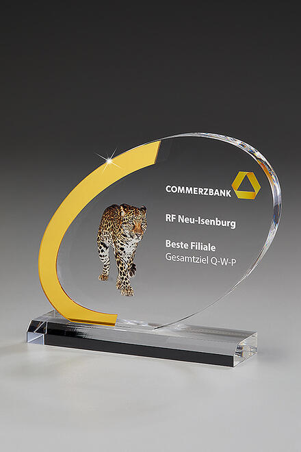 Dynamic Award 73450, 165mm, Acrylic Gold Award including individual engraving