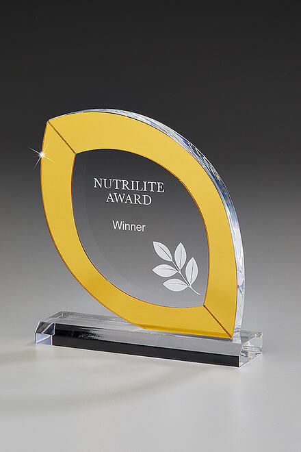 Harmony Award 73451, 170mm, Acrylic Gold Award including individual engraving