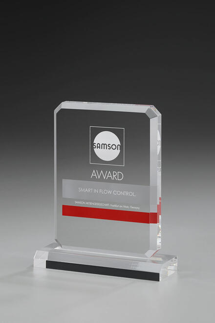 Acrylic Frame Award 74008, 200x135mm, Acrylic clear Award inklusive Gravur