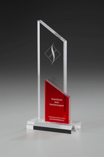Clear Fire Peak Award 74011, Acrylic fire, engraving included, available in 3 sizes.
