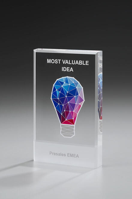 Pure Award 79047, 220mm, Crystal Ice, 220mm including engraving and / or digital printing