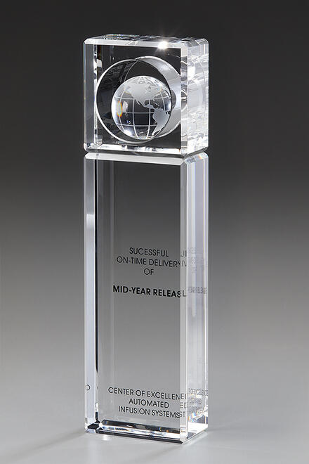 Mondial Award 79061, Crystal Awards, 255mm gravure incluse