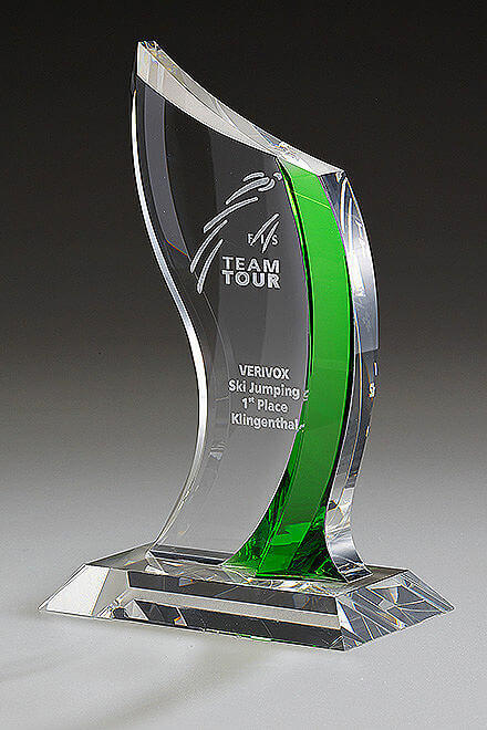 Emerald Potomac Award 79507, Crystal Emerald, 230mm inklusive Gravur