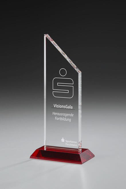 Fire Base Award 79534, Crystal Red, engraving included, available in 3 sizes