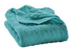 Couverture tricotée en laine mérinos bio - Disana