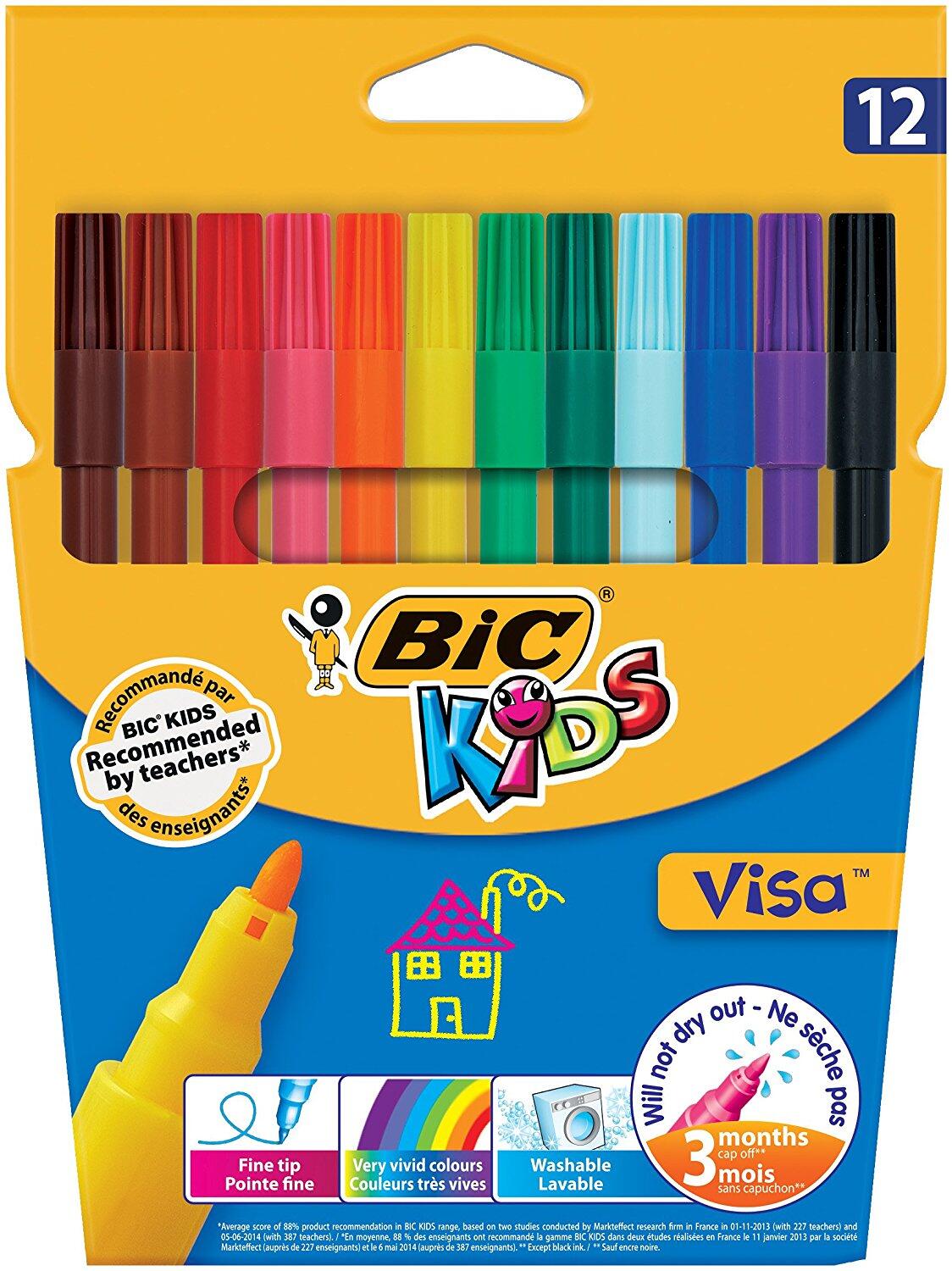 Bic Kids Visacolor Xl Felt Pens Xl 12 pack
