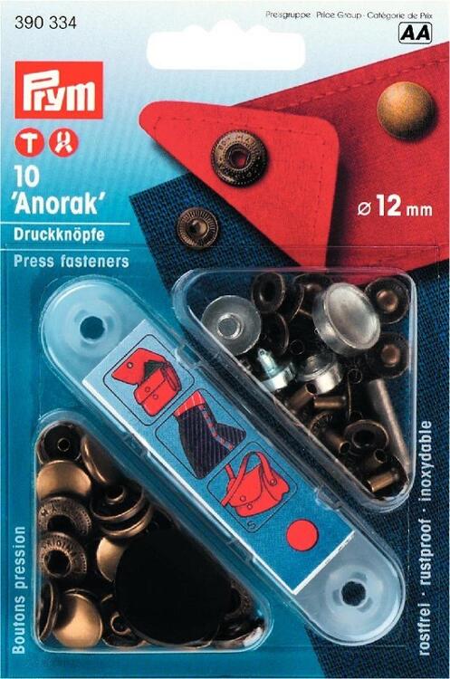 Boutons pression 12mm Anorak Prym