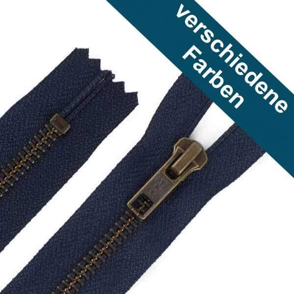 Reißverschluss Schwarz-gold, 65 Cm, Metall (Messing) – Für Jacken, Taschen Und DIY-Projekte