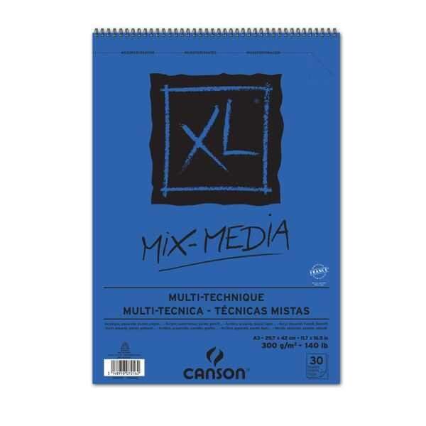 CANSON XL Huile Et Acrylique - Album Spiralé 30 Feuilles A3 290g/m² Blanc - Parfait Pour Étudiants Et Artistes