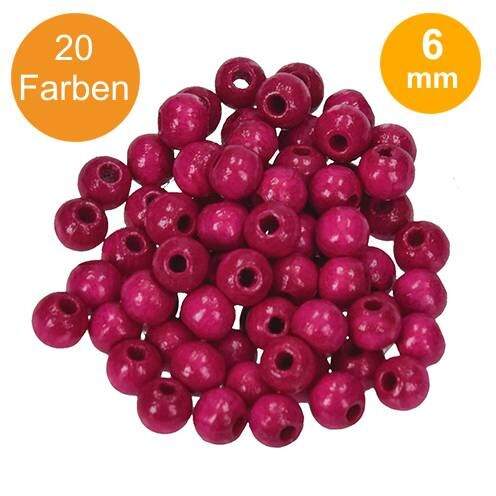 EFCO Holzperlen Set – 110 Stück, 6 Mm, Braun, Speichelfest Für Schnullerketten & Basteln