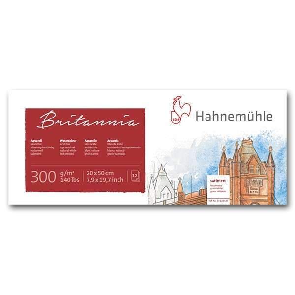 Bloc De 10 Feuilles Papier Aquarelle Hahnemühle – 300 G/m² – 30 X 40 Cm – Coton, Sans Acide, Satiné