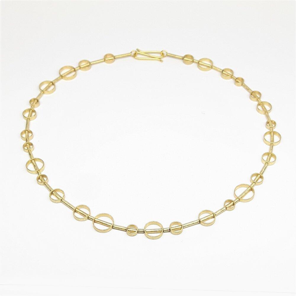 Collier "circles" aus 18kt Gelbgold.