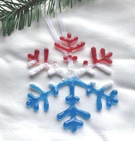 Flocon de neige "Letzebuerg" en verre "MADE IN LUXEMBOURG" - Design 4