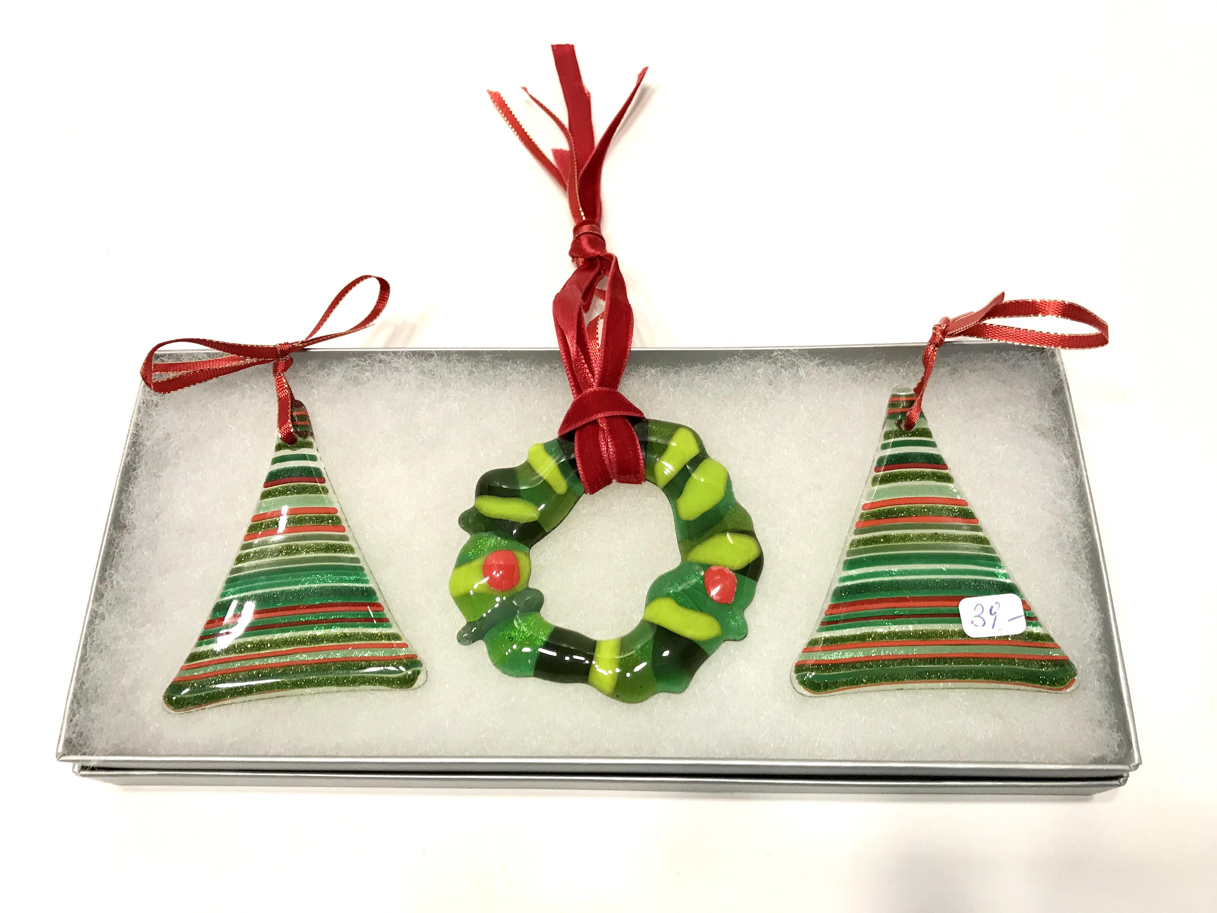 Small Christmas decoration for minimalists, glass, handmade