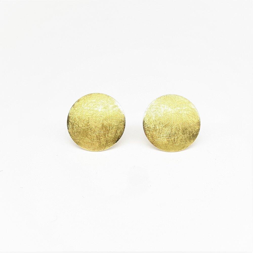 Stud earrings "Sunrise" in 18kt yellow gold.