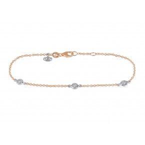 # Armband aus Roségold und Weißgold mit 0.09ct Diamanten