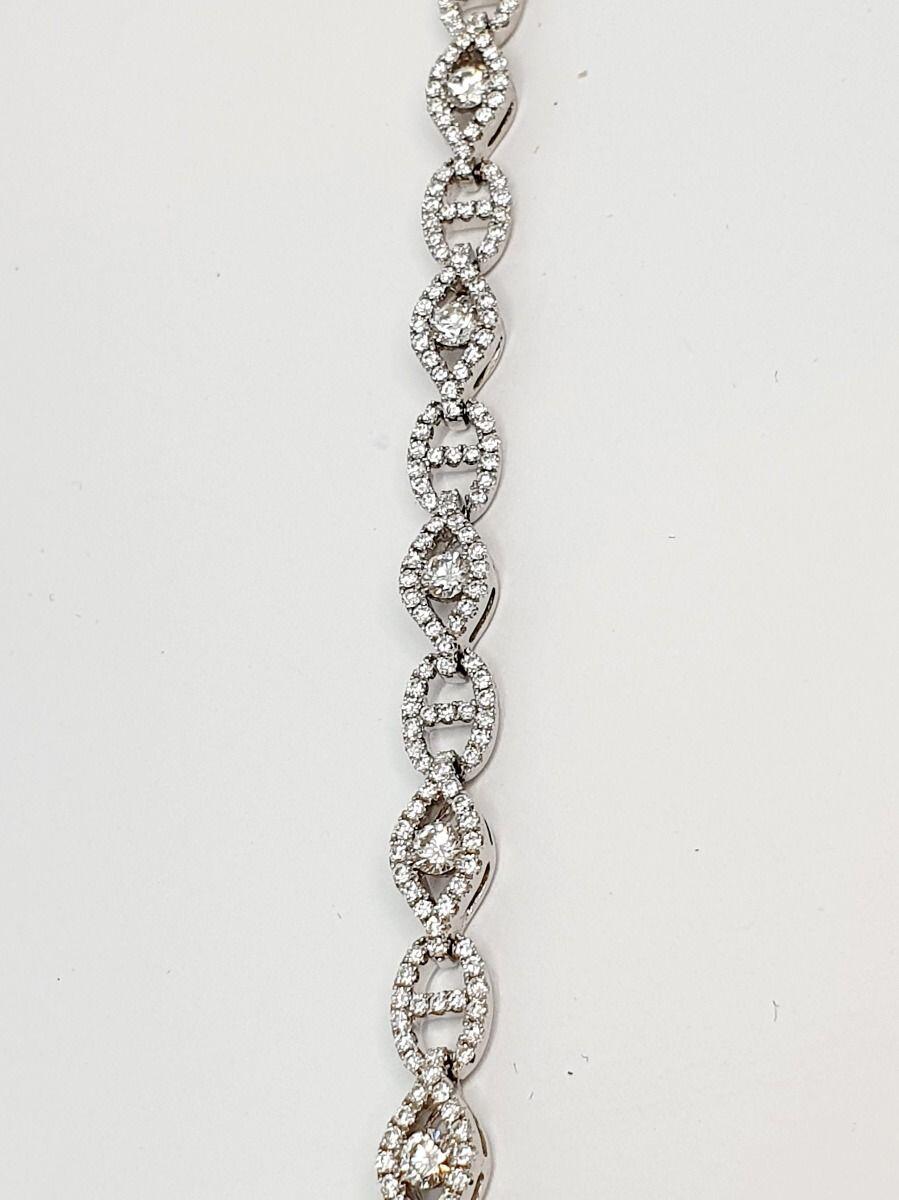 # Bracelet 18cm or blanc avec 1.40ct diamants naturels