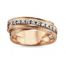 # Yellow gold ring with 0.17ct natural diamonds