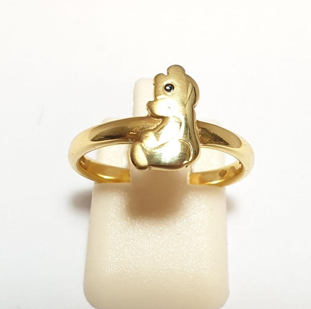 # Bague or jaune nounours