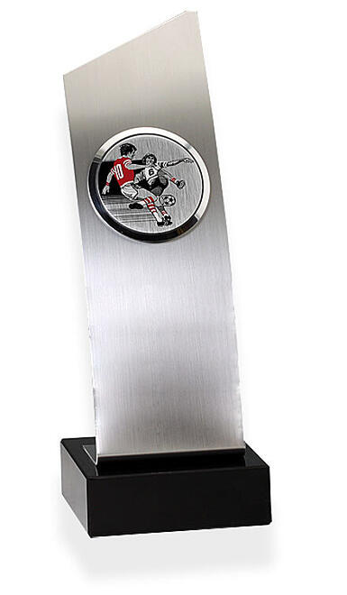 MetallicArt Award silberfarben 7809, inklusive Gravurschild und farbiges Emblem, in 3 Grössen erhältlich