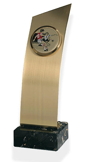 MetallicArt Award goldfarben 7804, inklusive Gravurschild und farbiges Emblem, in 3 Grössen erhältlich