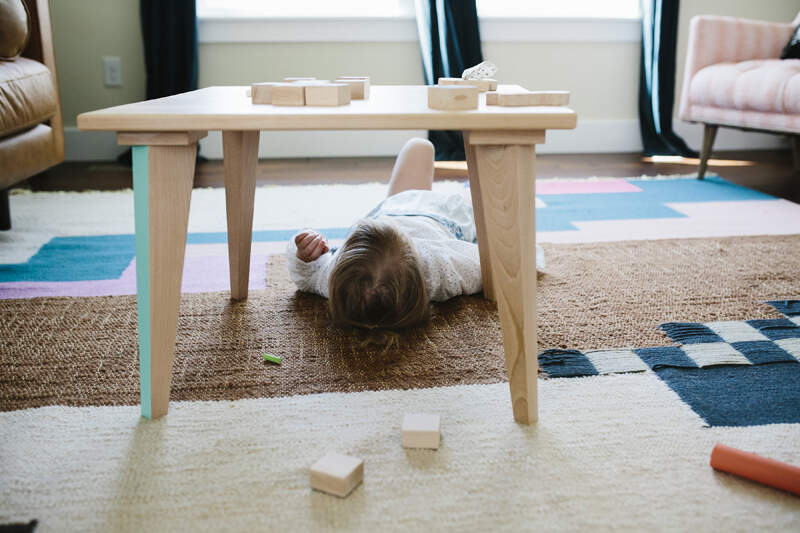 Mini kids table best sale